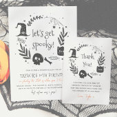 Folie Laten we Spooky Halloween Birthday Party hal Folie Uitnodiging