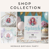 Laten we een Splash Girls Mermaid verjaardagsfeest Kaart