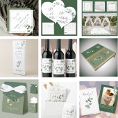 Laten we vieren naam datum eucalyptus modern vierkante sticker