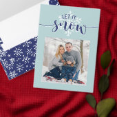 Blue Snowflake Monogrammed Kleine Kerstsok (Personaliseer de collectie van deze zelfstandige maker.)