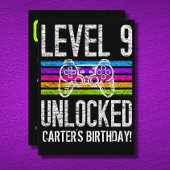Niveau 9 onvergrendelde 9e verjaardag persoonlijke vierkante sticker