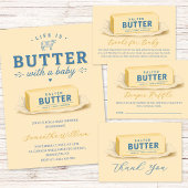 Baby Shower met Boter Leven is Boter Cadeaulabel
