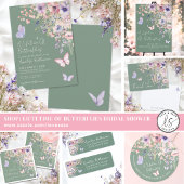 Vlinder Wilde Bloemen Bruidsdiner Poster