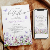 Levenslang van Vlinders Wildflower Vrijgezellenfee Sparkling Wijnetiket