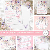 Vlinder Bloemen Retouradres Sticker