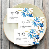 Lichtblauwe en gouden Waterverf Lange Tafelloper