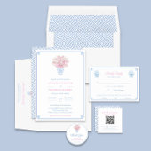 Pretty Pink And Blue Watercolor Chinoiserie Muismat