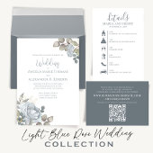 Sparen de Datum Blauwe Legant Weddenfoto van de Du Briefkaart