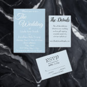 Lichtblauwe Eenvoudige Stijl Trouwen Save the Date Folie Uitnodiging (Personaliseer de collectie van deze zelfstandige maker.)