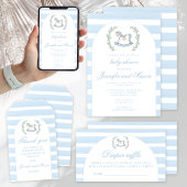 Schattige blauw schommelpaard bohemian baby boy do kaart