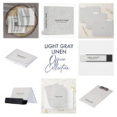 Grijze linnen Simple Script kater herstelkit Bedankdoosjes