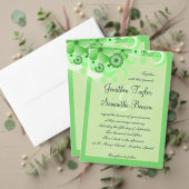 Licht Pastel Groen Bloemen 5x7 Bruiloft Uitnodigin Kaart (Personaliseer deze collectie van deze onafhankelijke maker. Test)