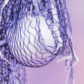 Paarse volleybal verjaardag kaart