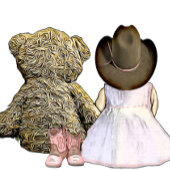 Yellow Lil' Cowgirl Gepersonaliseerd Baby shower Spandoek