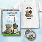 Lil' Cowboy en Teddy Bear 1e verjaardagsfeestje Vlaggetjes