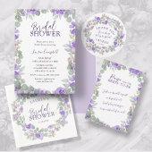 Boho Purple Floral Favor Bedankjes Labels