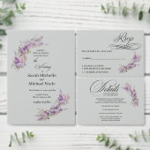 Lilac floral Response Card RSVP Kaartje (Personaliseer de collectie van deze zelfstandige maker.)