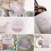 Lila paarse glitter elegant verjaardag uniek spandoek