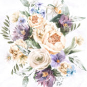 Paarse Peony Wildflower Rustic Engagement Party Kaart