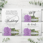 Lila Roos reflectie Weddenschap Dankjewel Mini Likeurfles Etiket (Personaliseer de collectie van deze zelfstandige maker.)