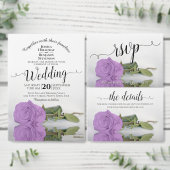 Elegant Lila Paars Roos diagonaal ontwerp bruiloft Servet (Personaliseer de collectie van deze zelfstandige maker.)