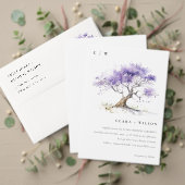 Lila Waterverf Jacaranda Tree Couples Douche Kaart (Personaliseer deze collectie van deze onafhankelijke maker. Test)