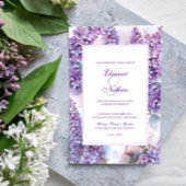 Lilacs Bloemen Lijst Lente Zomer Bruiloft Kaart
