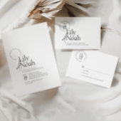 Minimalistisch zwart-wit huwelijk Hartelijk dank Bedankdoosjes