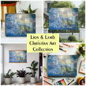 Christus is verrezen Leeuw en Lam Pasen Zegen Feestdagen Kaart