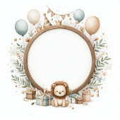 Verjaardagsuitnodiging met leeuwenwelp Lijst voor Kaart