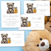 Honingpot en teddybeer dank u baby shower ronde sticker