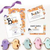 Little Boo Schattige Halloween Baby shower Dank u Vierkante Sticker