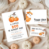 Little Boo Halloween Pumpkin Baby shower Bedankkaart