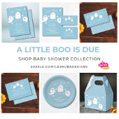 Blue Ghost Halloween Boy Baby shower Wandkleed