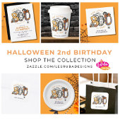 Halloween 2e verjaardag dank u vierkante sticker