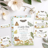 Little Bug Insects Mushroom Boy Baby Shower Papieren Bordje
