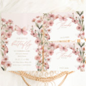 Onze kleine vlinder roze meisjes verjaardag menu