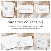 Little Butterfly Blue Boy Baby shower Kaart
