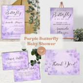 Een beetje vlinder Paarse Baby shower Bedankdoosjes
