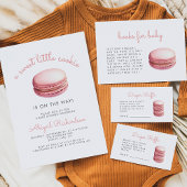 Kleine Cookie Macaron Roze Meisje Baby shower Servet