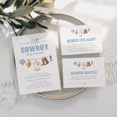 Cowboy Baby shower All In One Uitnodiging