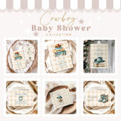 Little Cowboy Modern Western Rodeo Baby Registry Informatiekaartje