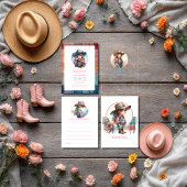 Rustiek Western Little Cowgirl Baby shower Ronde Sticker