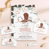 Kleine Cowgirl Western Bloemen Meisje Baby shower Kaart