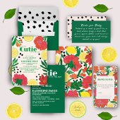 Kleine cutie op de weg Citrus baby shower Informatiekaartje