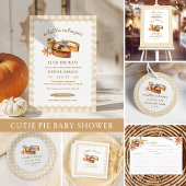 Cutie Pie Baby shower Hoe groot is haar buikspel Informatiekaartje