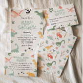 Dinosaur Little Dino in de manier waarop Baby Book Informatiekaartje