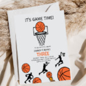 Basketball Birthday Party Invitation Kaart