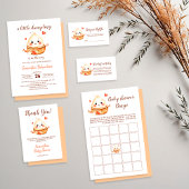 Little Dumpling Schattigee Waterverf Baby shower Bedankkaart