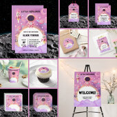 Little Explorer Paarse Baby shower Papieren Bekers